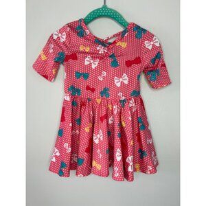 Dotdotsmile Dress Size 6-12 Months Multi Color Bows Print New With Tags
